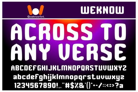 Across to Any Verse Font for Web Design