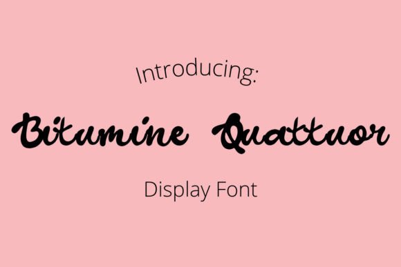Bitumine Quattuor: A Handwritten Font for Editorial Design