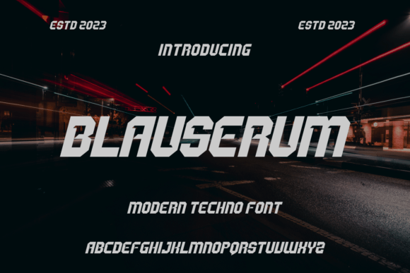 Blauserum Font: Bold Display Type for Crafters