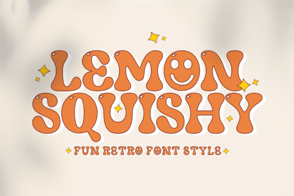 Lemon Squishy Font: Retro Charm for Handmade Products