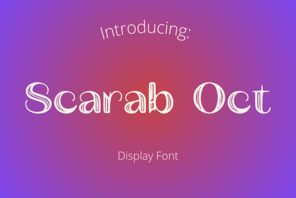 Testing Scarab Oct Font for Modern Brand Identity