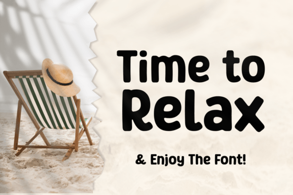 Time to Relax Font for Serene Craft Projects