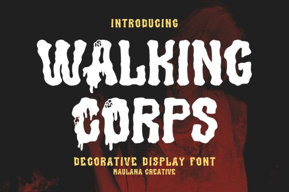 Walking Corps Font: Editorial Design for Horror Themes