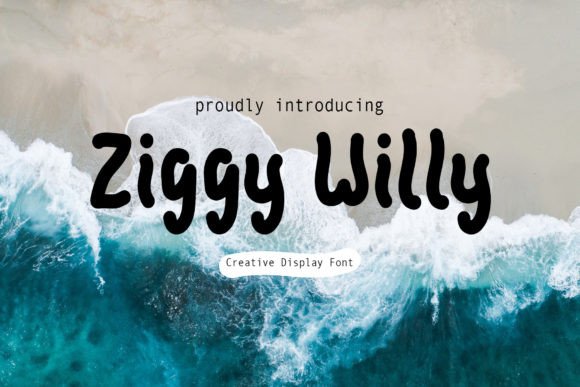 Ziggy Willy Font: Wavy Display Type for Editorial Design